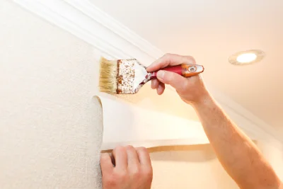 Pose de papier peint à Vico — revêtements muraux et toiles de verre